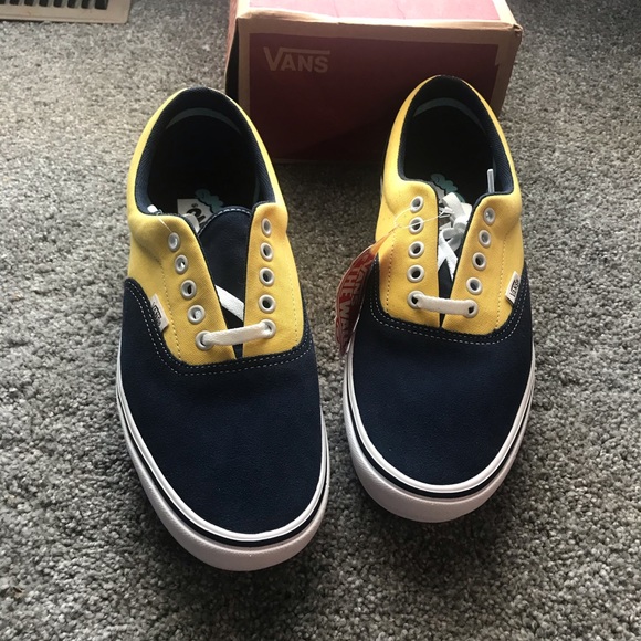NEW Vans Comfycush Era Dress Blue Yellow - Picture 3 of 4